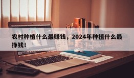 农村种植什么最赚钱，2024年种植什么最挣钱！