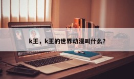 k王，k王的世界动漫叫什么？