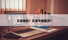 艾派国历？艾派中国集团？