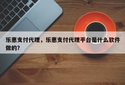 乐惠支付代理，乐惠支付代理平台是什么软件做的？