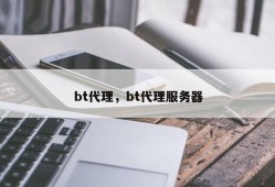 bt代理，bt代理服务器